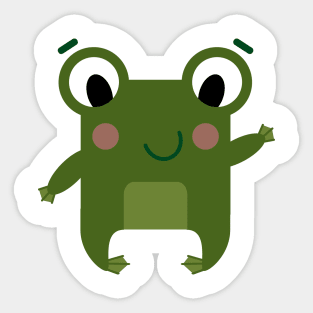 Mr Square Frog Sticker